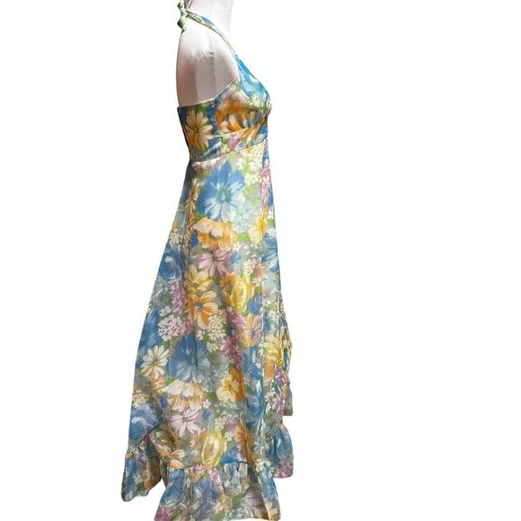 Vintage Union-Made Floral Halter Maxi Dress & Jacket Set | EUC - Picture 7 of 11